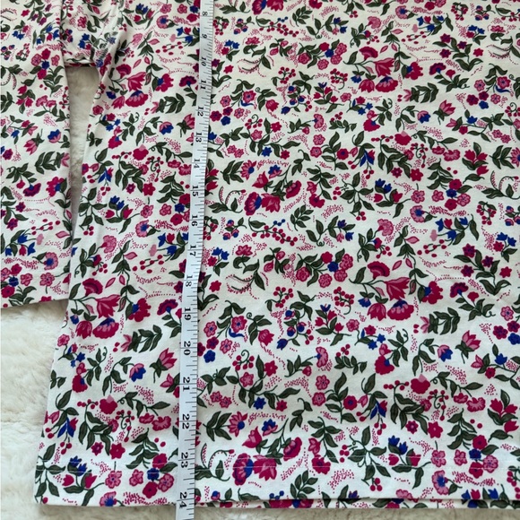 PEBBLE COURT Vintage Mock Neck Retro Floral  Long Sleeve Women's Top-Made in USA - Picture 9 of 11